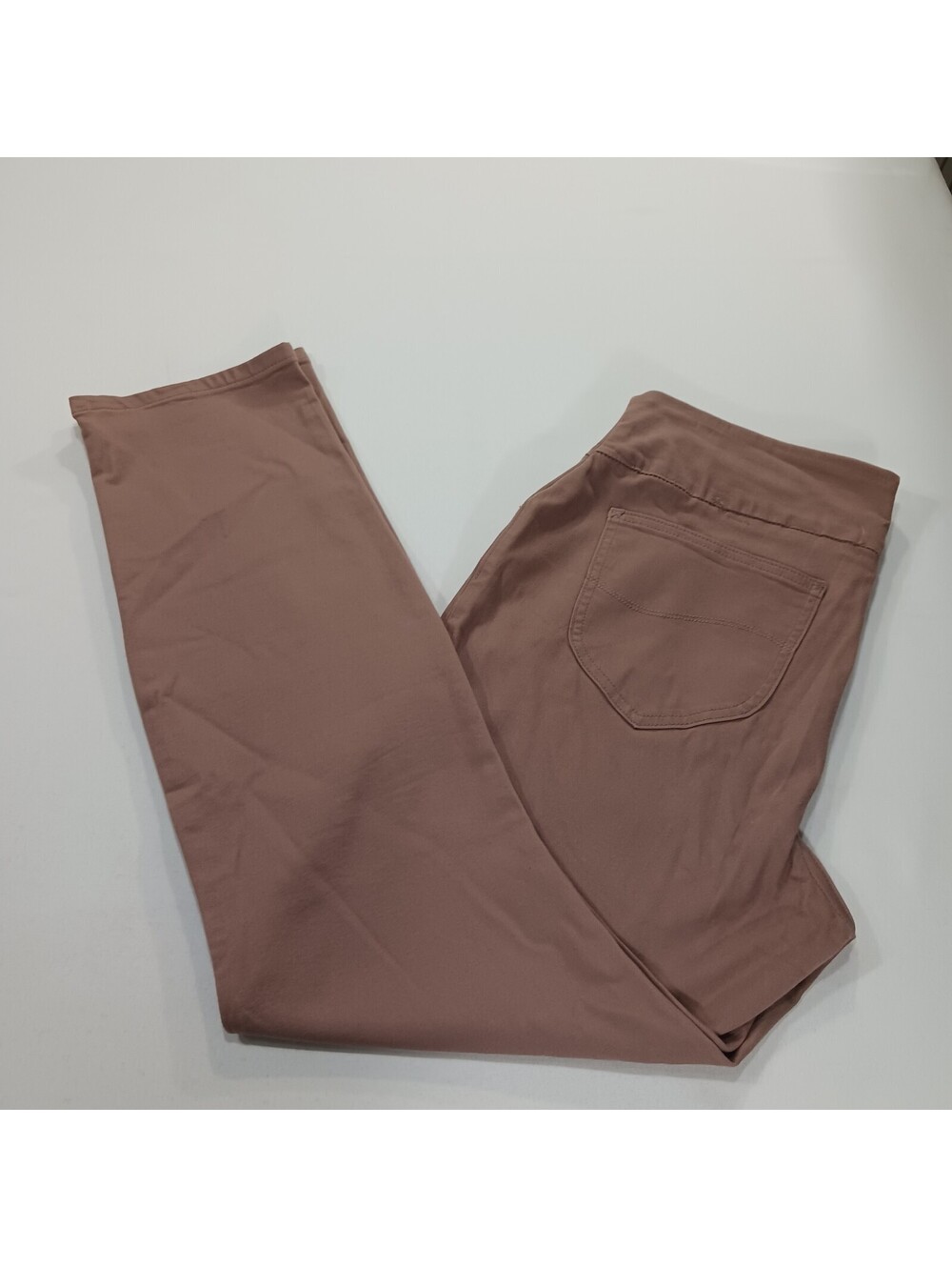 Lee Sculpting Slim Fit Women's Brownish Taupe Mid-Rise Pull-On Pants 18M (34×31)